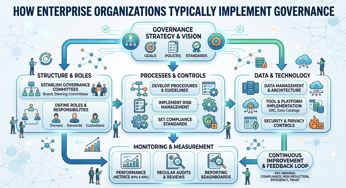 How Enterprise Organizations Typically Implement Governance