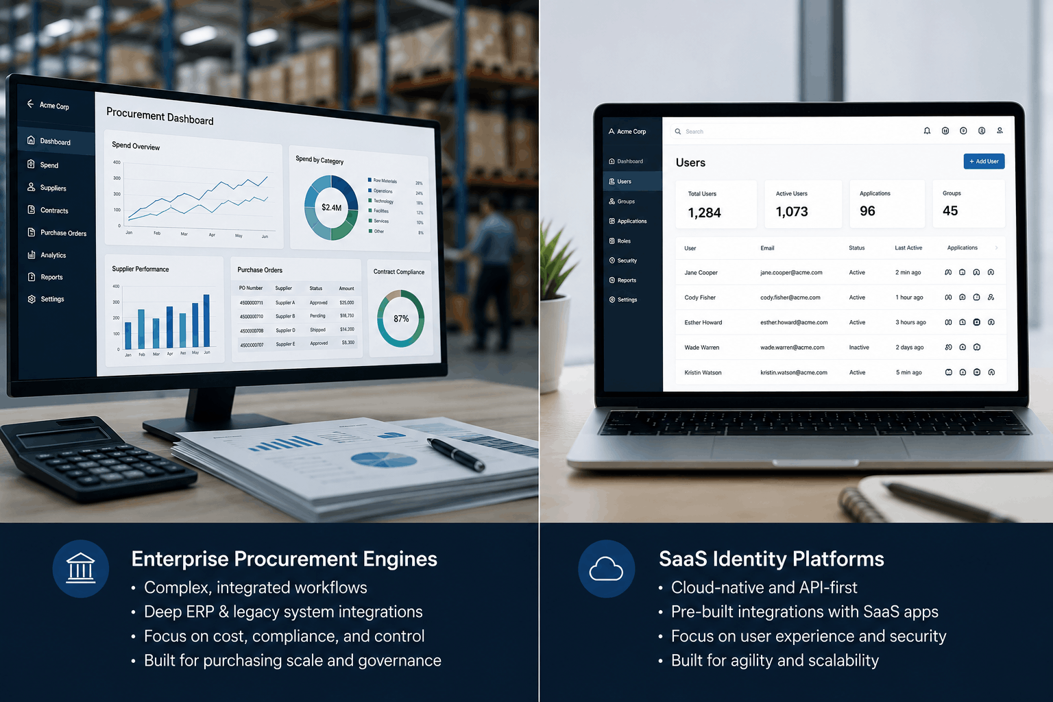 Enterprise Procurement Engines vs SaaS Identity Platforms