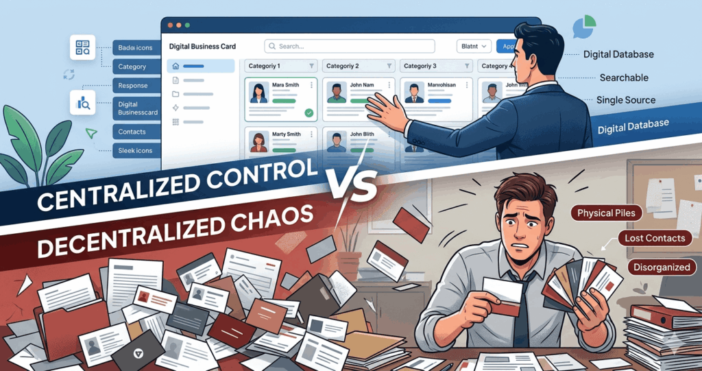 Centralized Control vs Decentralized Chaos in Business Card Management