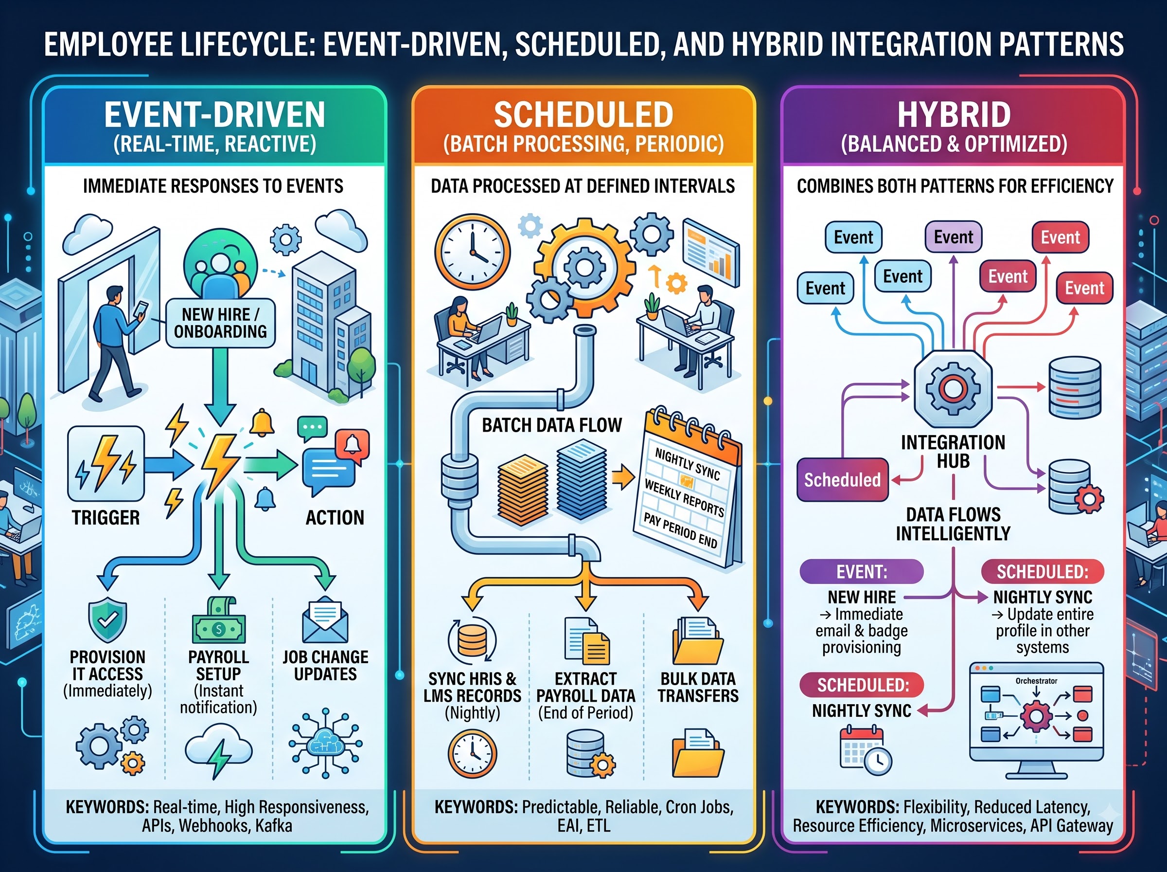 Event-Driven, Scheduled, and Hybrid Integration Patterns