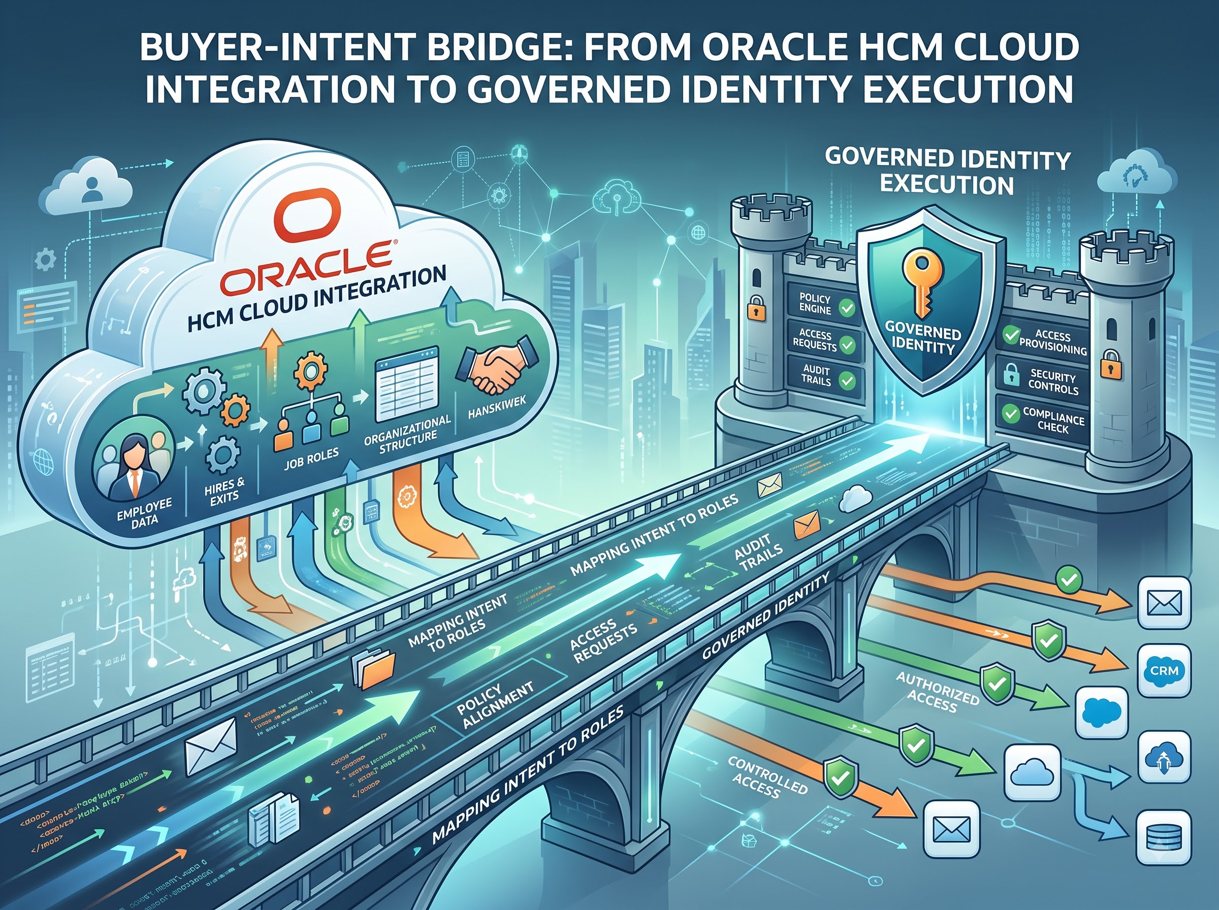 Buyer-Intent Bridge: From Oracle HCM Cloud Integration to Governed Identity Execution