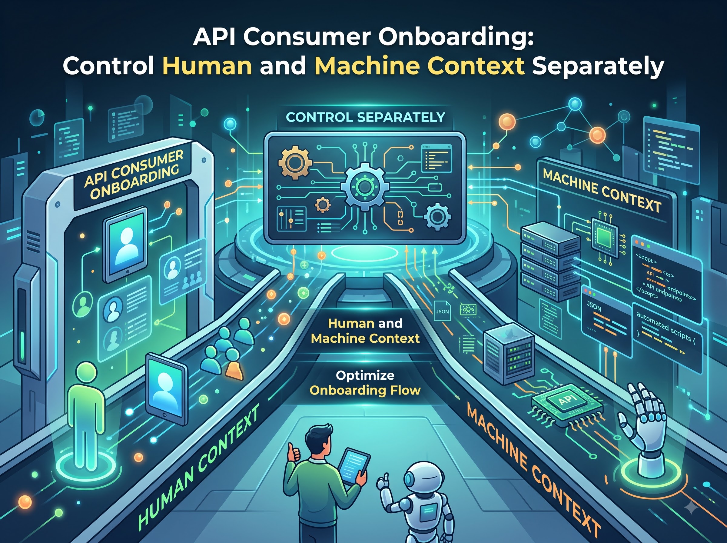 Control Human and Machine Context Separately