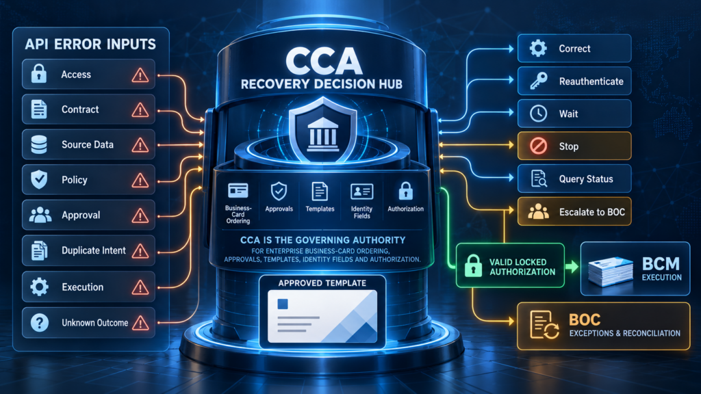 API Error Taxonomy and Governed Recovery For Enterprise Business Card Ordering
