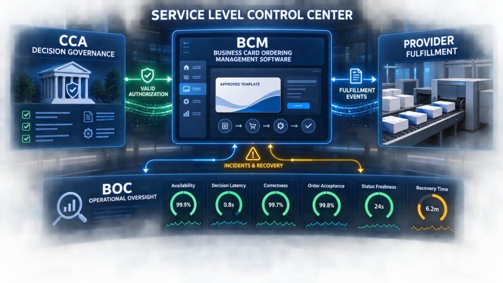 API Service Level Governance For Enterprise Business Card Ordering
