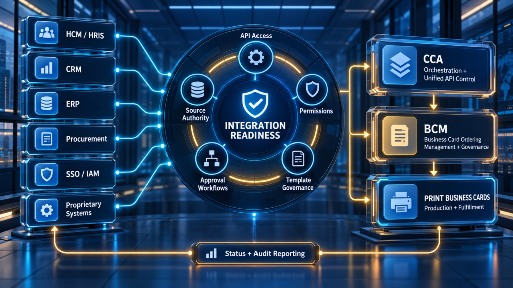 Enterprise Integration Readiness For Business Card Ordering and Governance