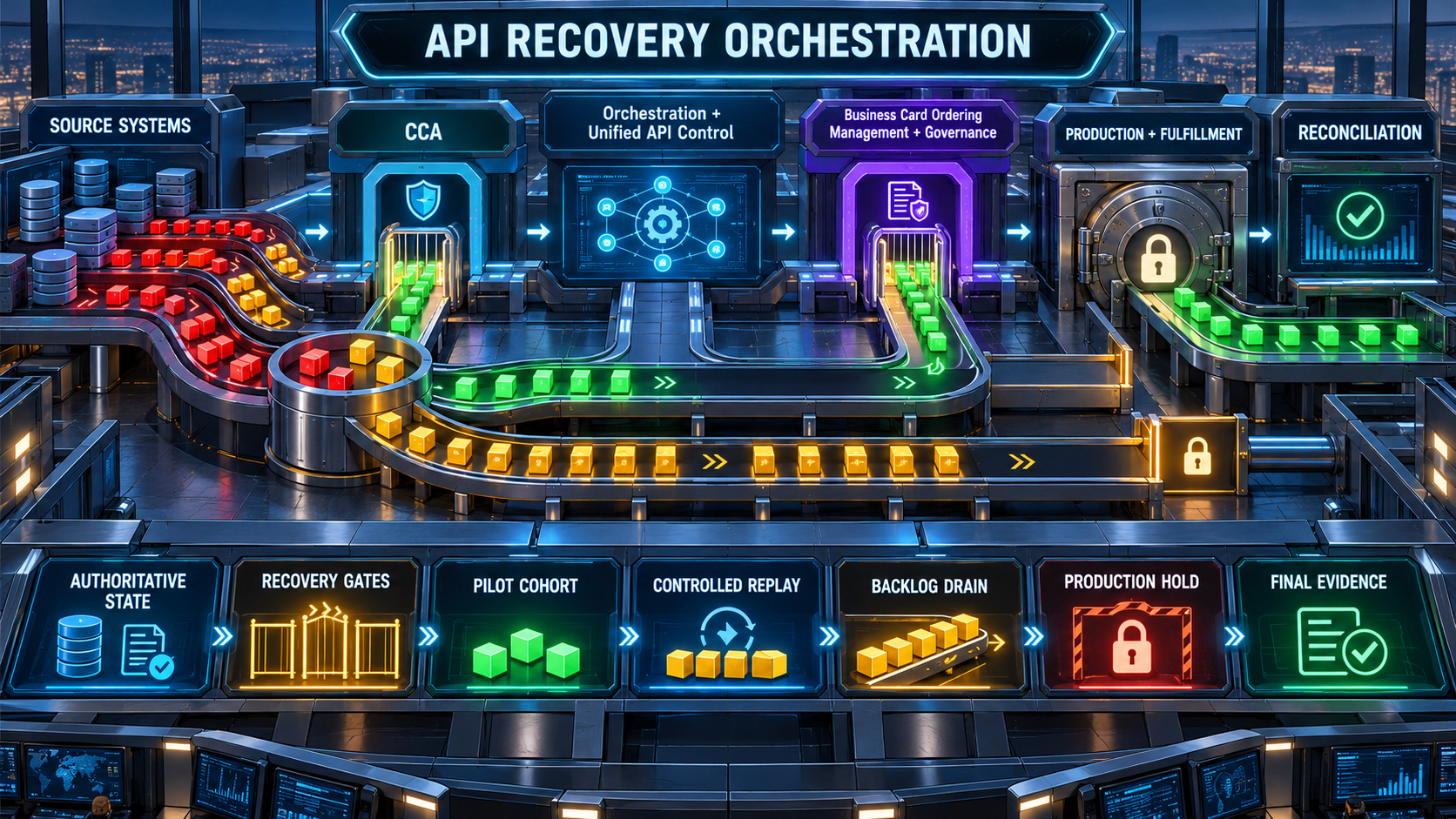 API Recovery Orchestration For Enterprise Business Card Ordering