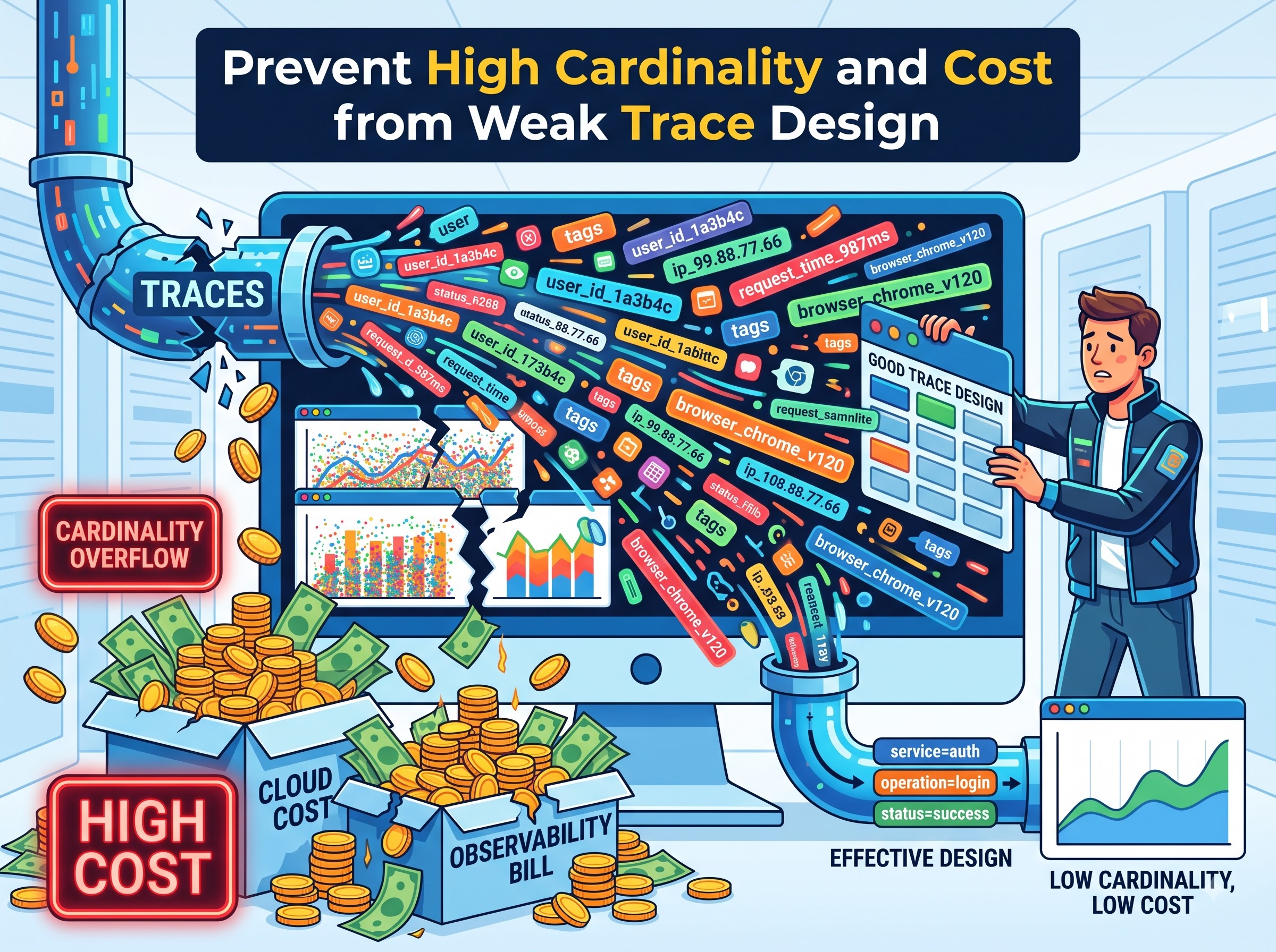 Prevent High Cardinality and Cost from Weak Trace Design